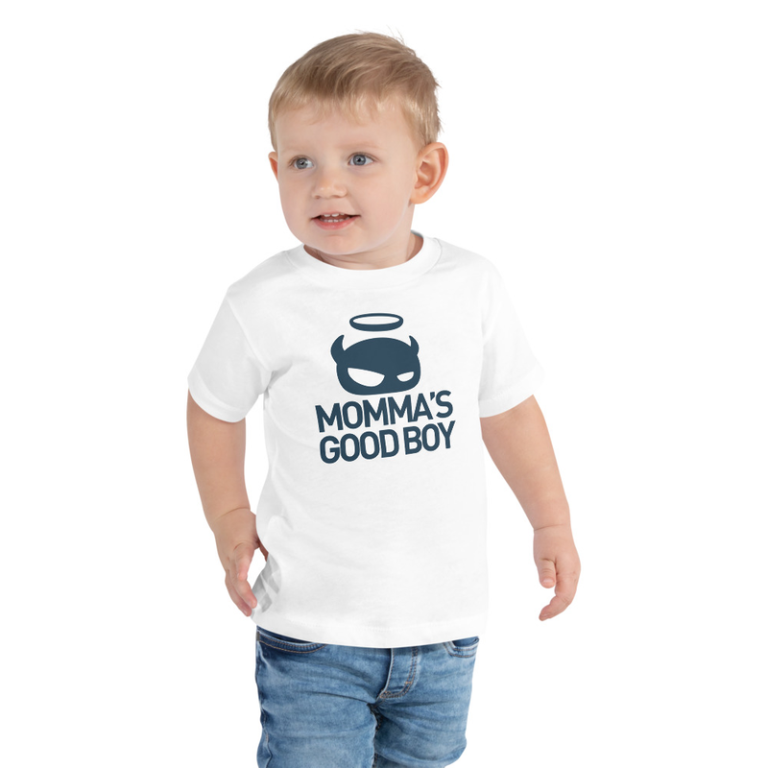 White/Navy Toddler Short Sleeve Tee image