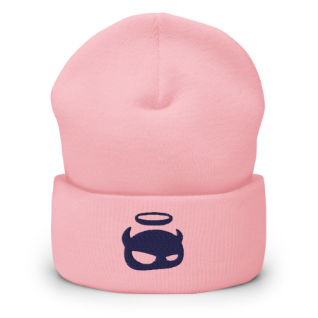 Light Pink/Navy Cuffed Beanie image