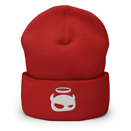 Red/White Cuffed Beanie image