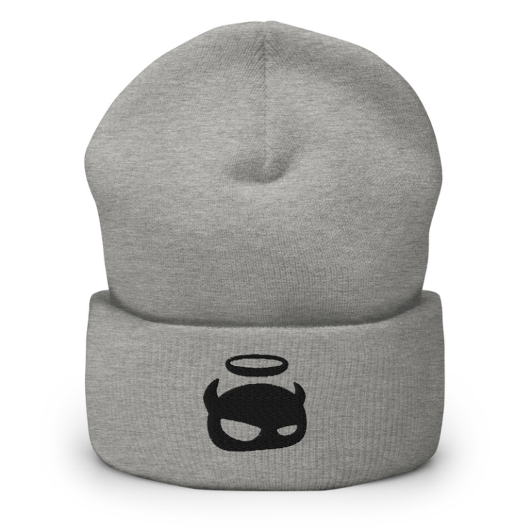 Grey/Black Cuffed Beanie image