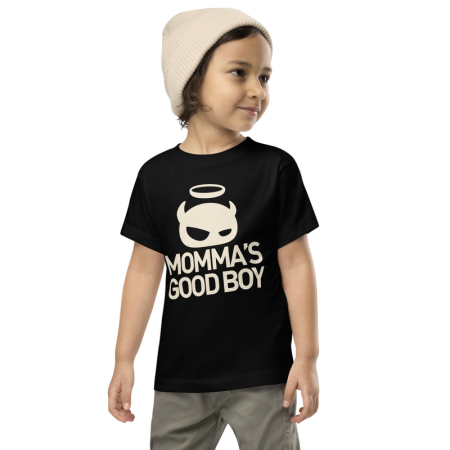 Black/Natural Toddler Short Sleeve Tee image