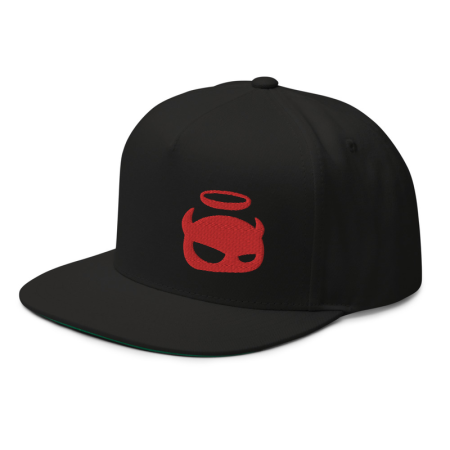 Black/Red Snapback Cap image