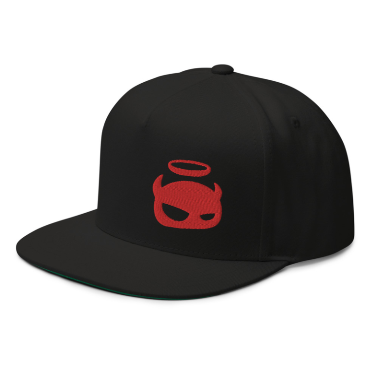 Black/Red Snapback Cap image