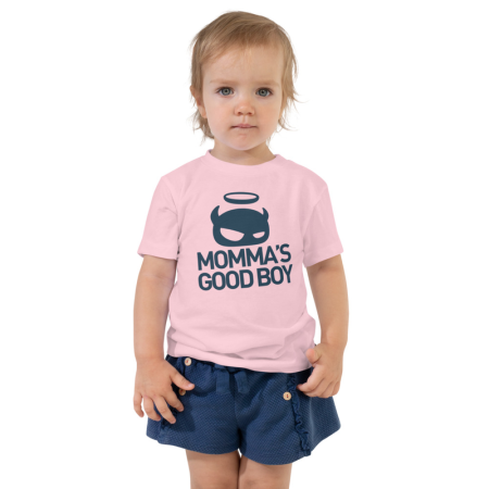 Pink/Navy Toddler Short Sleeve Tee image